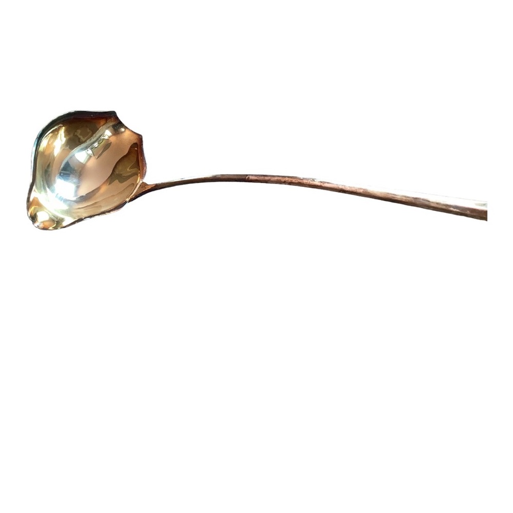 Extra large, extra long double ladle.silver..needs to be polished….